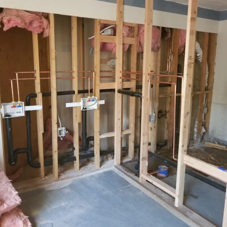 Copper pipe rough-in and plumbing installation in West Haverstraw